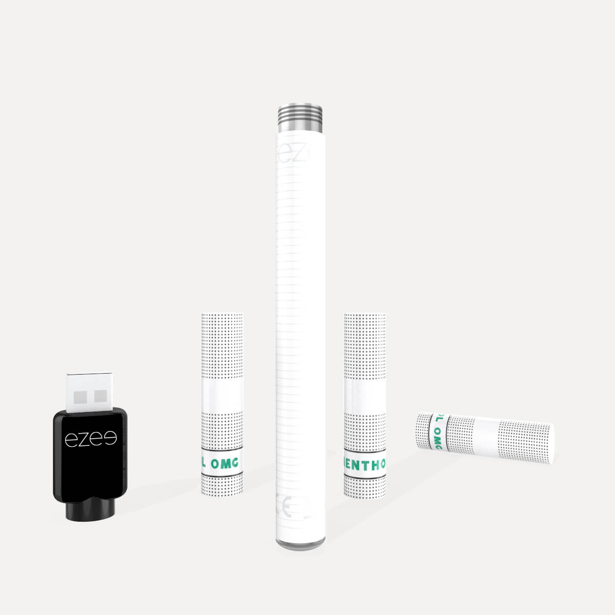 Ezee Cigalike Kit de inicio Blanco - Mentol Sin Nicotina