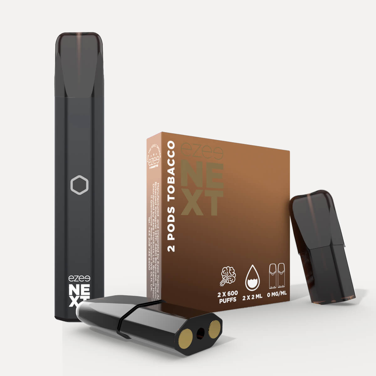 Ezee Next Pod Kit de inicio Negro - Tabaco Sin Nicotina
