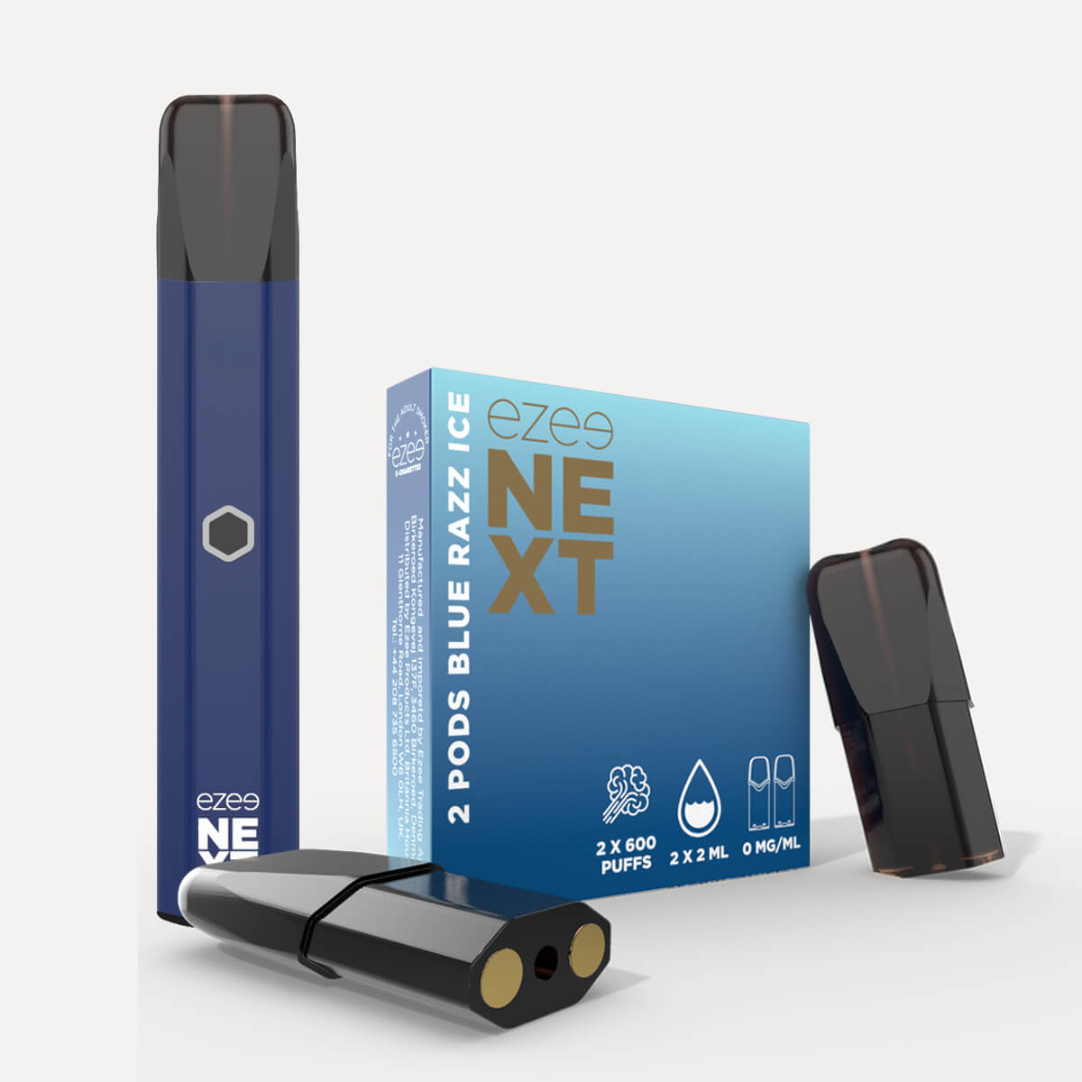 Ezee Next Pod Kit de inicio Azul - Blue Razz Ice Sin Nicotina
