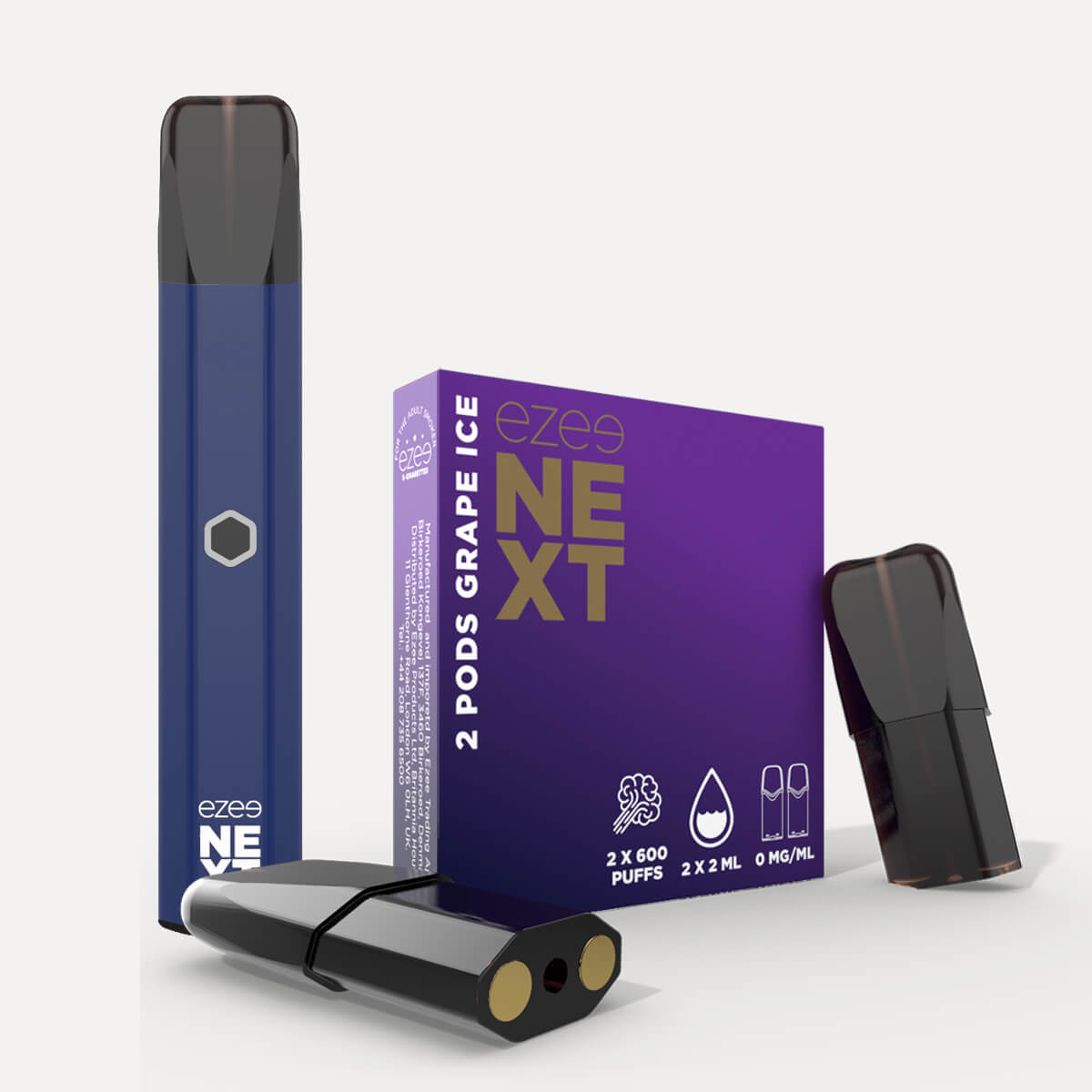 Ezee Next Pod Kit de inicio Azul - Uva Ice Sin Nicotina