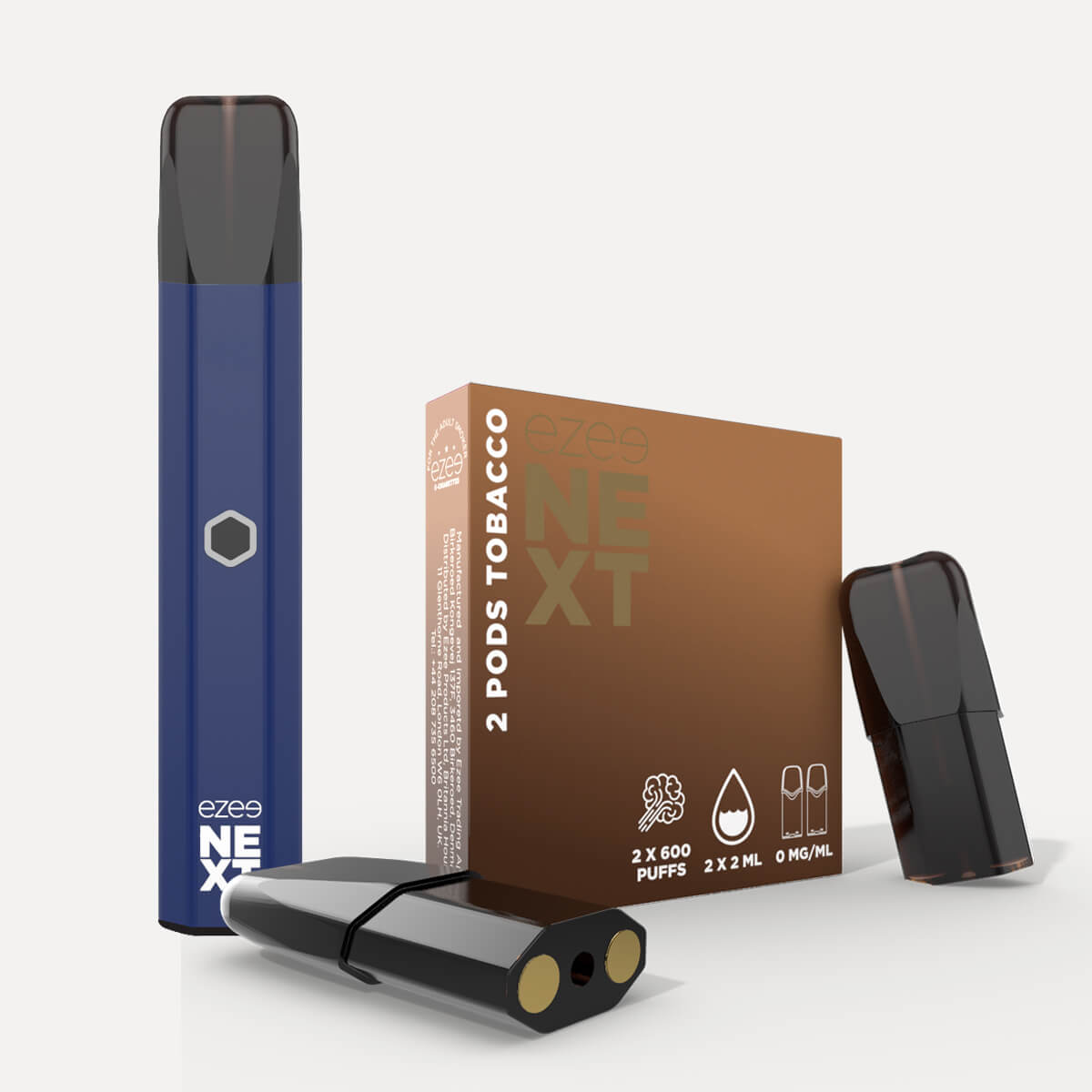 Ezee Next Pod Kit de inicio Azul - Tabaco Sin Nicotina
