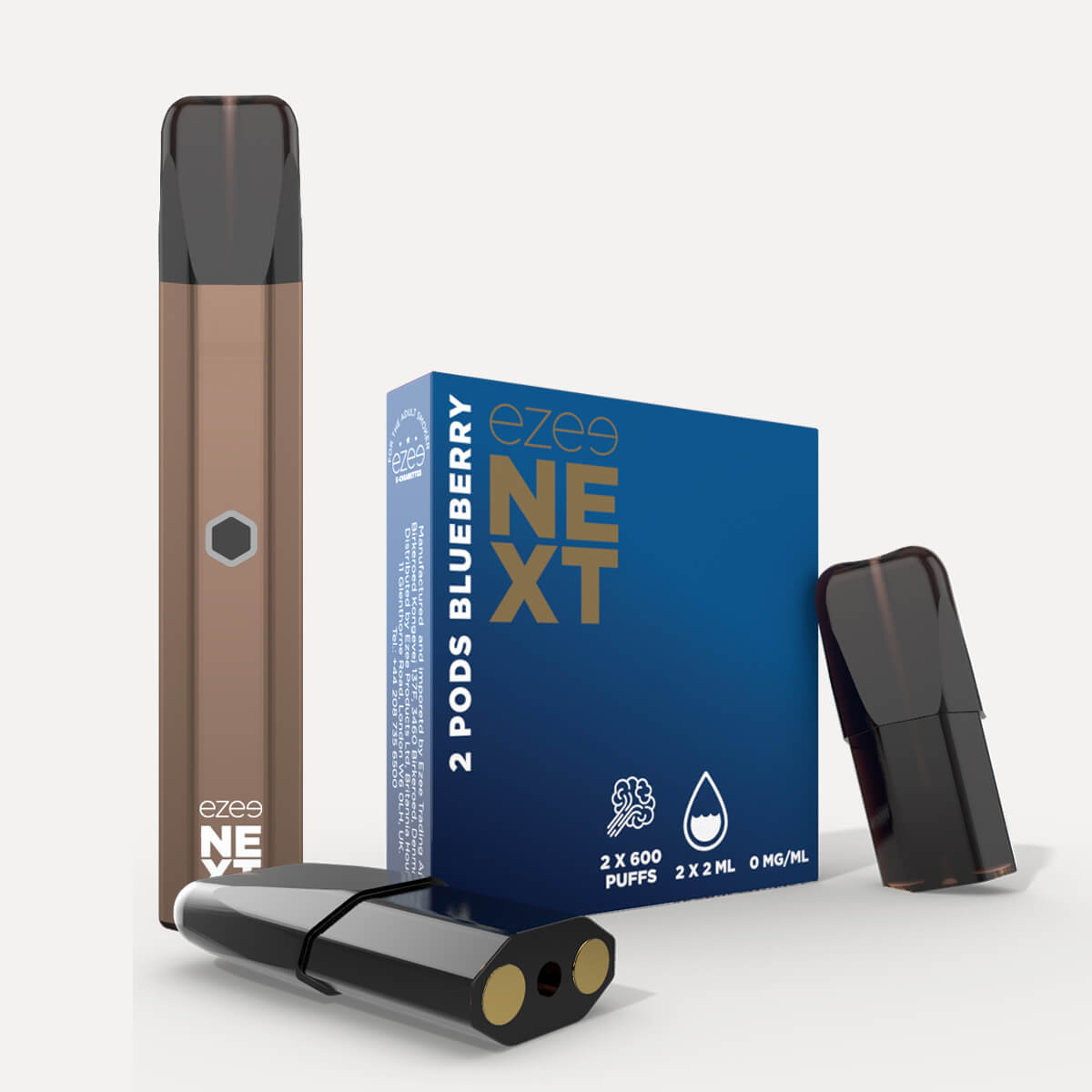 Ezee Next Pod Kit de inicio Marrón - Arándano Sin Nicotina
