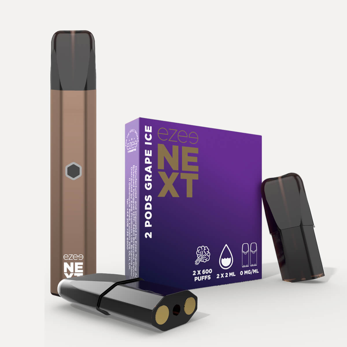 Ezee Next Pod Kit de inicio Marrón - Uva Ice Sin Nicotina