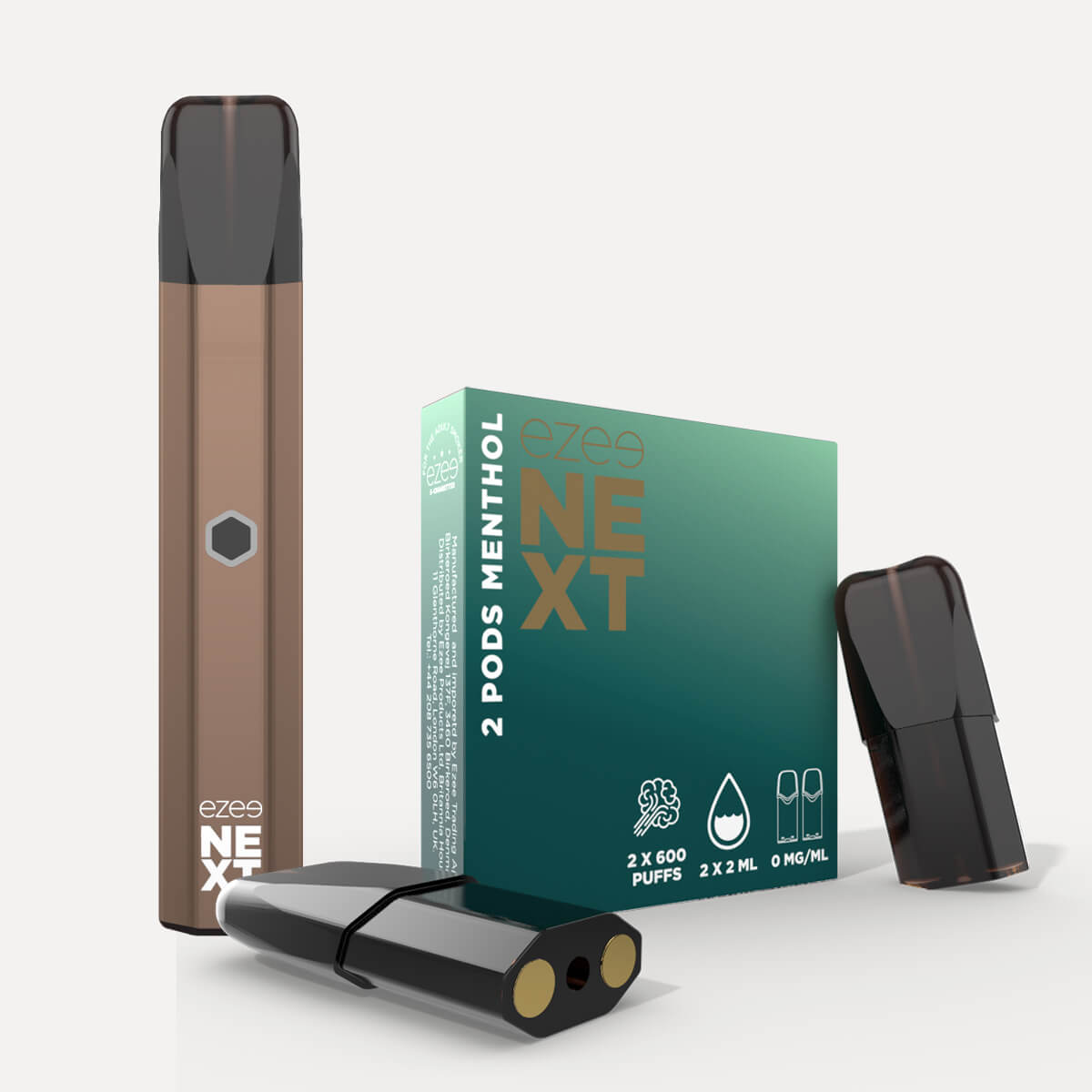 Ezee Next Pod Kit de inicio Marrón - Mentol Sin Nicotina