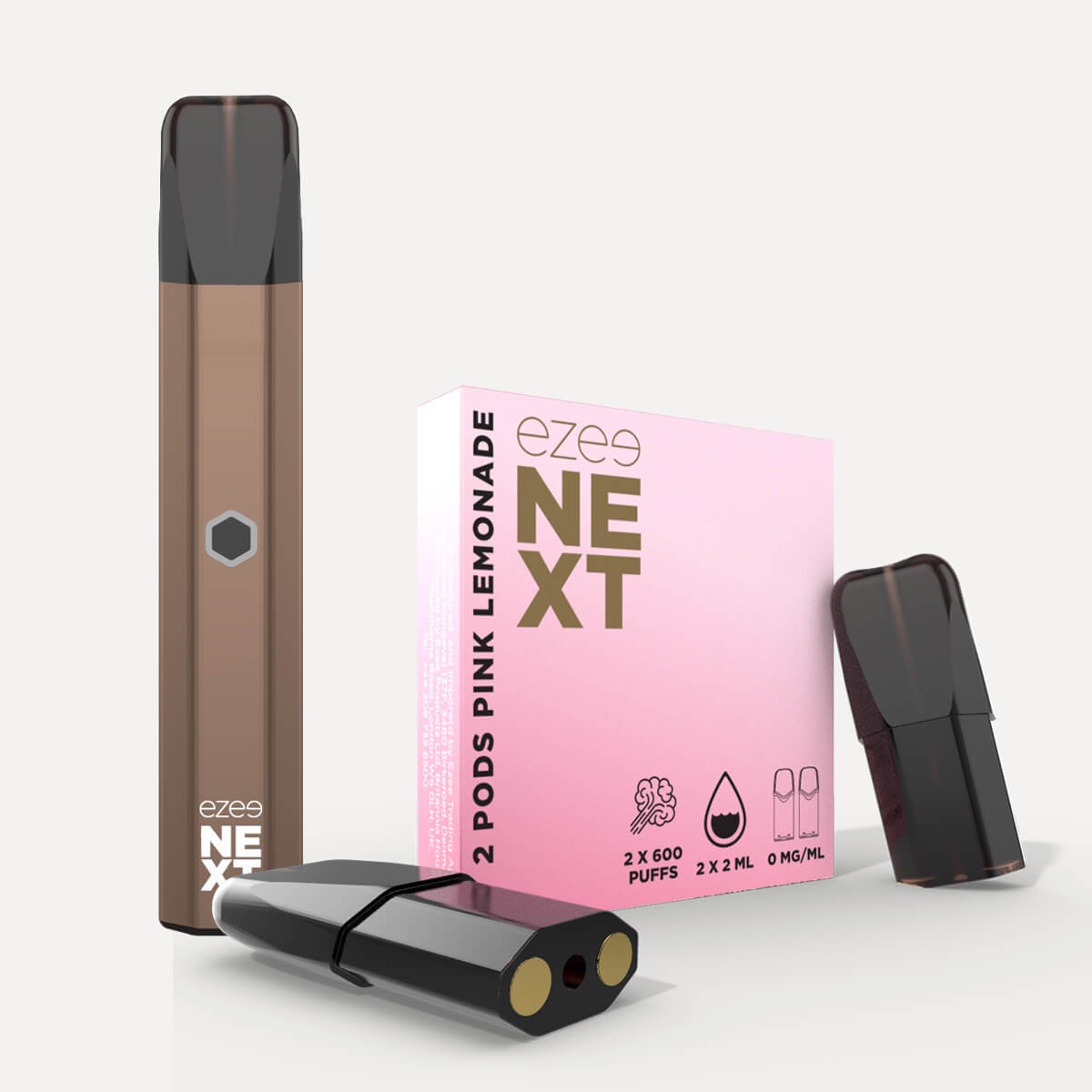 Ezee Next Pod Kit de inicio Marrón - Limonada rosa Sin Nicotina