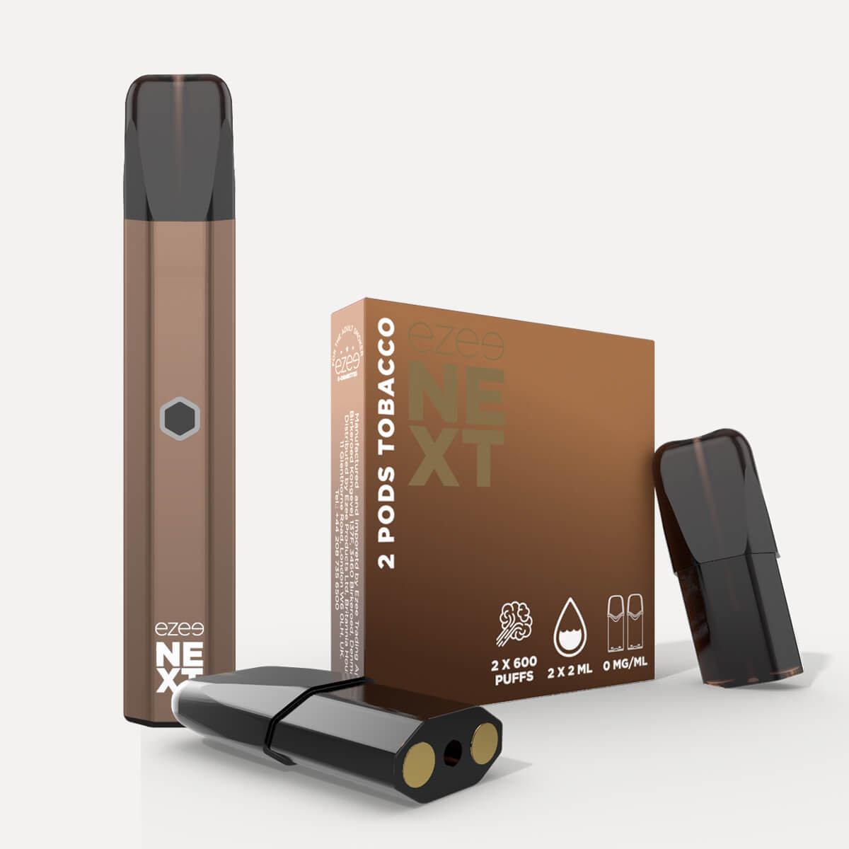 Ezee Next Pod Kit de inicio Marrón - Tabaco Sin Nicotina