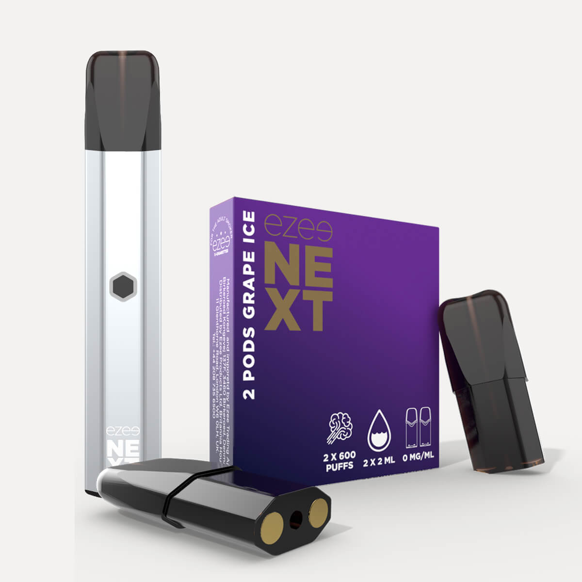 Ezee Next Pod Kit de inicio Plata - Uva Ice Sin Nicotina