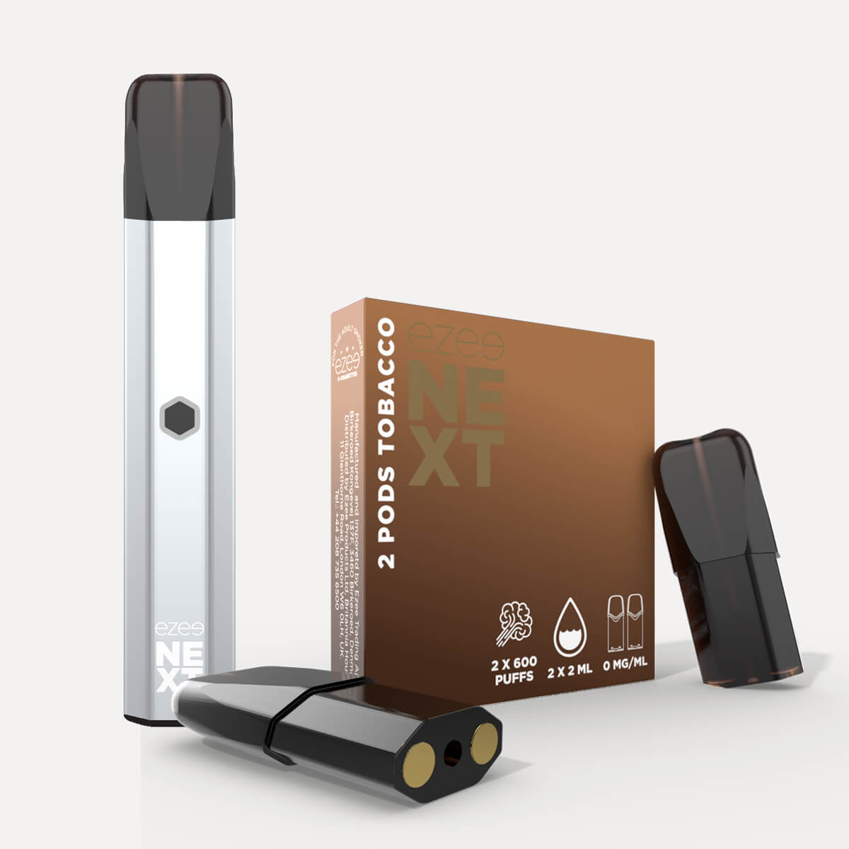 Ezee Next Pod Kit de inicio Plata - Tabaco Sin Nicotina