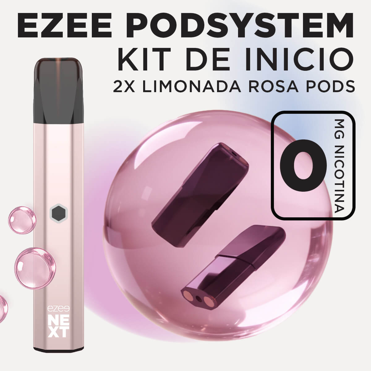 Ezee Next Pod Kit de inicio Beige - Limonada rosa Sin Nicotina