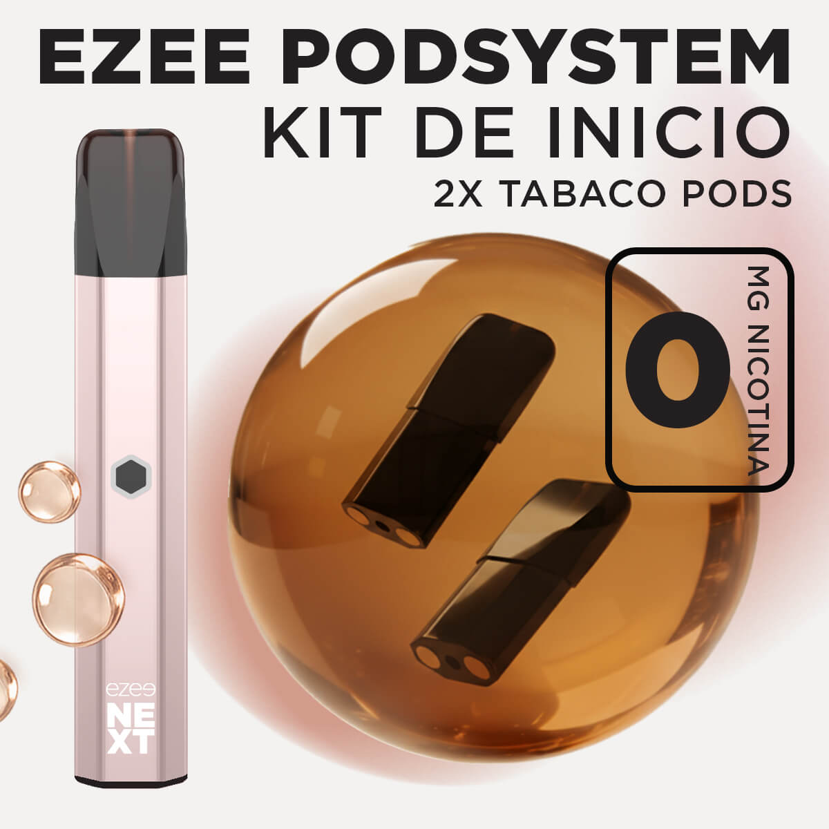 Ezee Next Pod Kit de inicio Beige - Tabaco Sin Nicotina