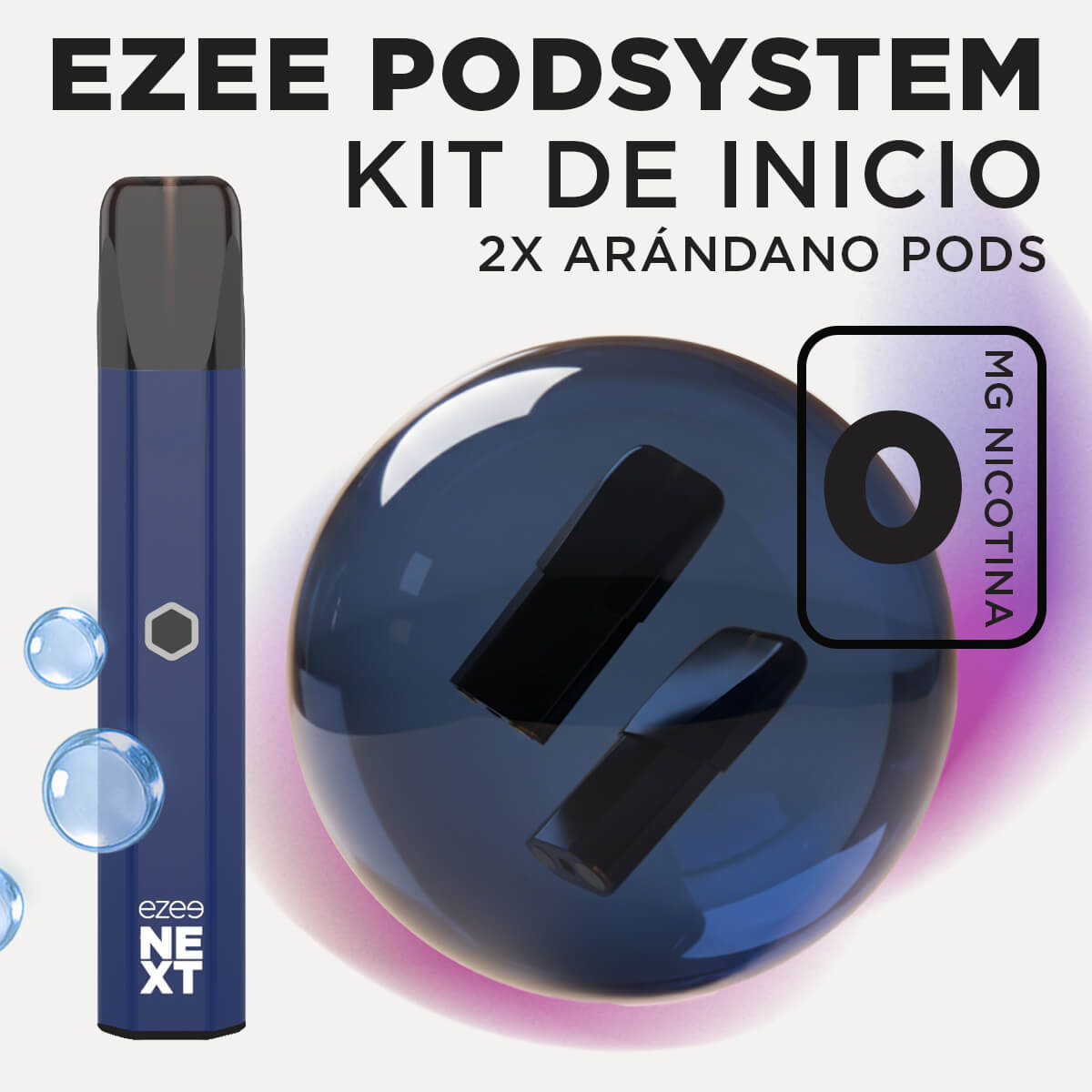 Ezee Next Pod Kit de inicio Azul - Arándano Sin Nicotina