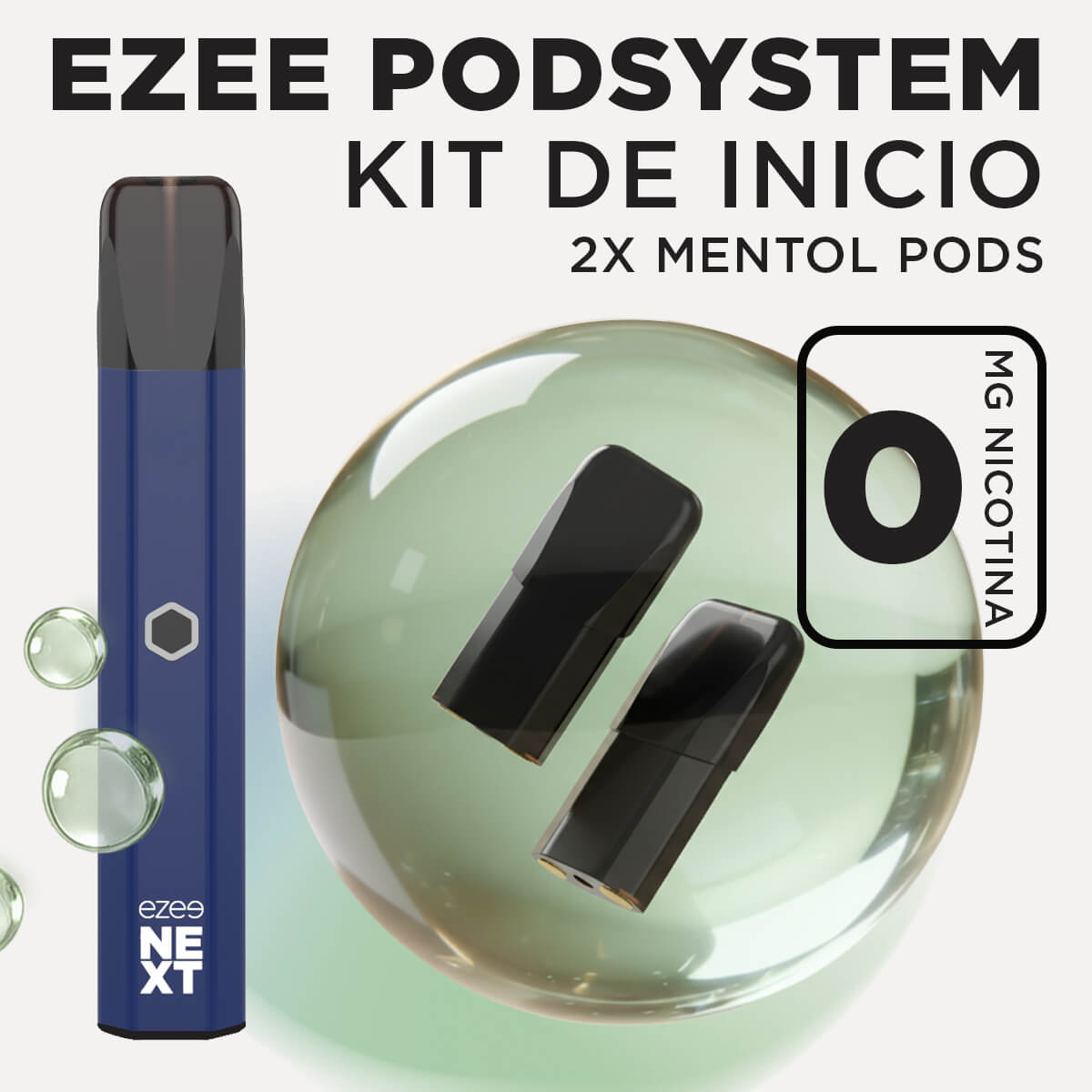Ezee Next Pod Kit de inicio Azul - Mentol Sin Nicotina