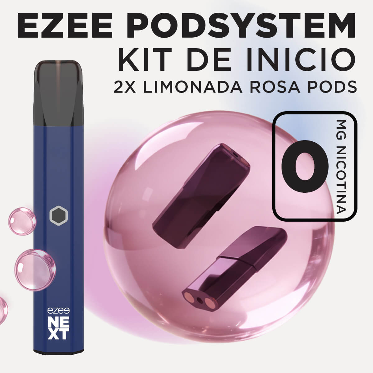 Ezee Next Pod Kit de inicio Azul - Limonada rosa Sin Nicotina