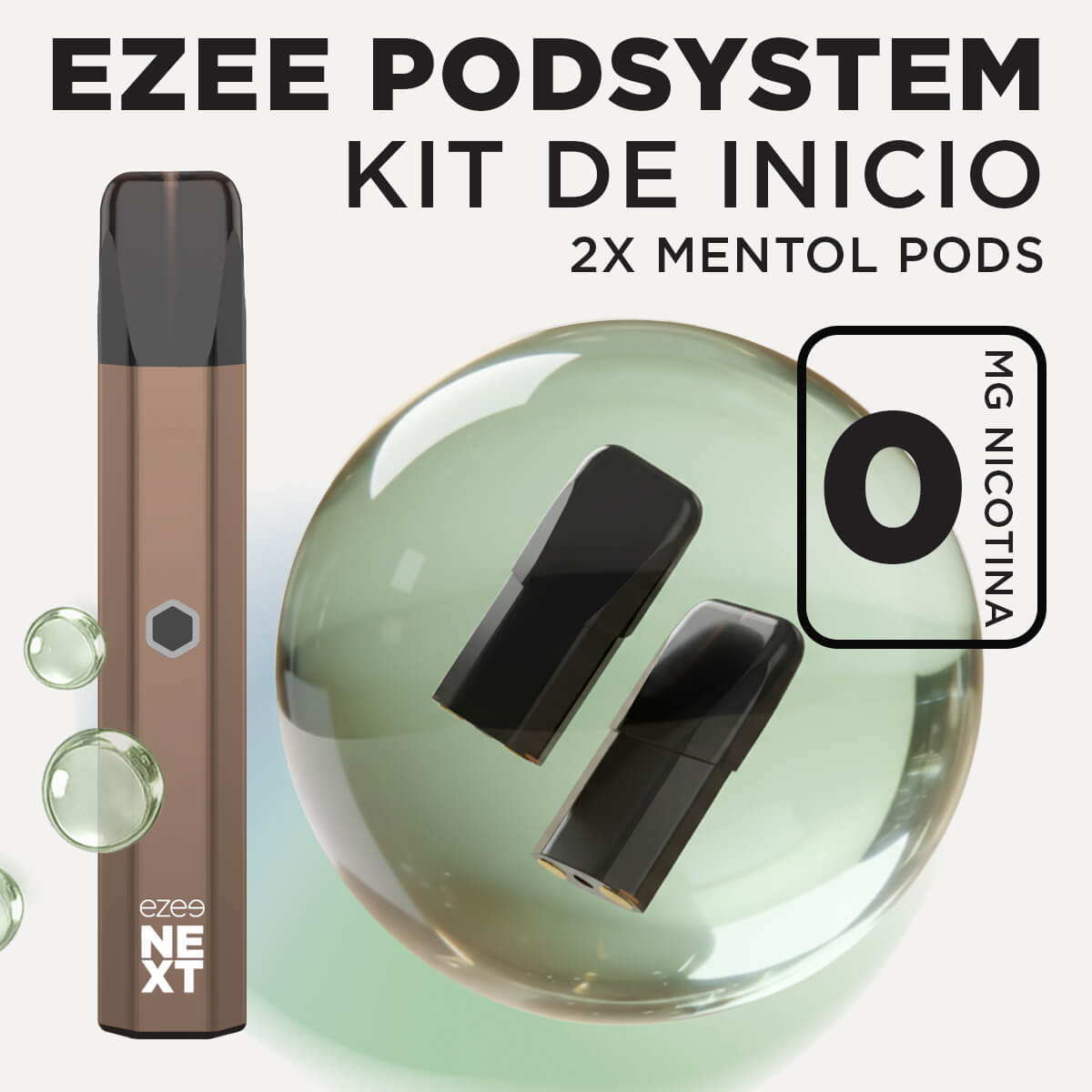 Ezee Next Pod Kit de inicio Marrón - Mentol Sin Nicotina