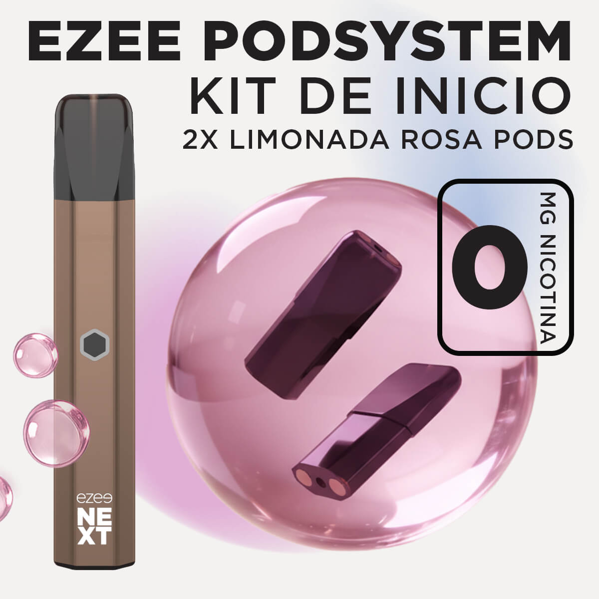 Ezee Next Pod Kit de inicio Marrón - Limonada rosa Sin Nicotina