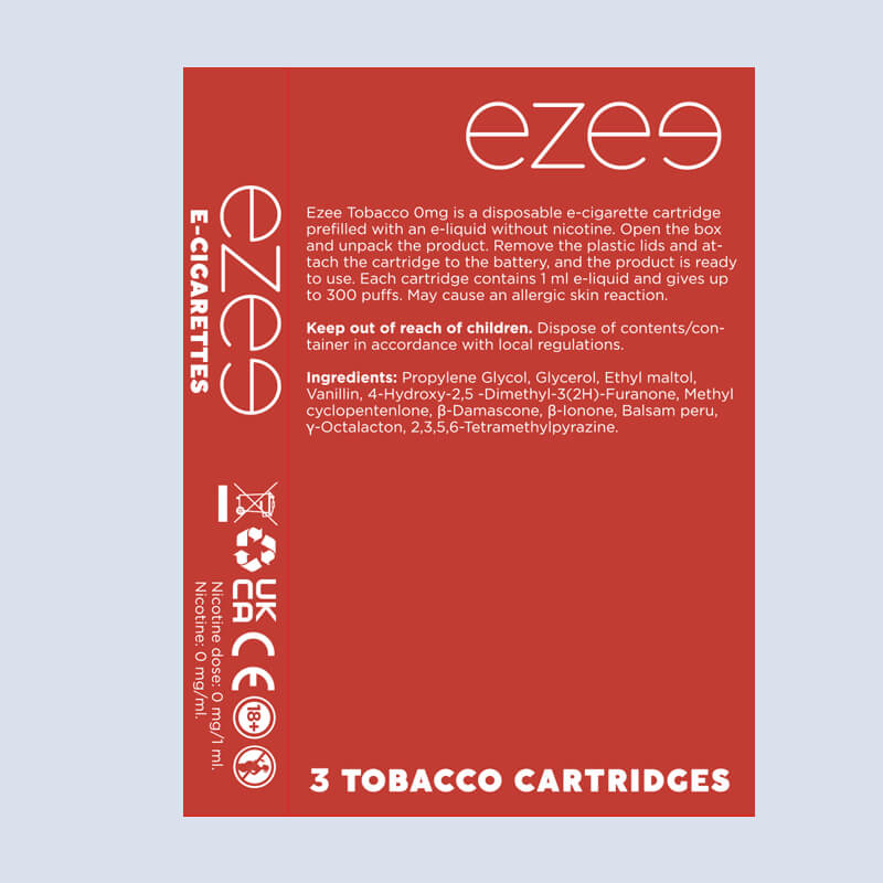 Ezee Cartuchos Tabaco Sin Nicotina (x3)