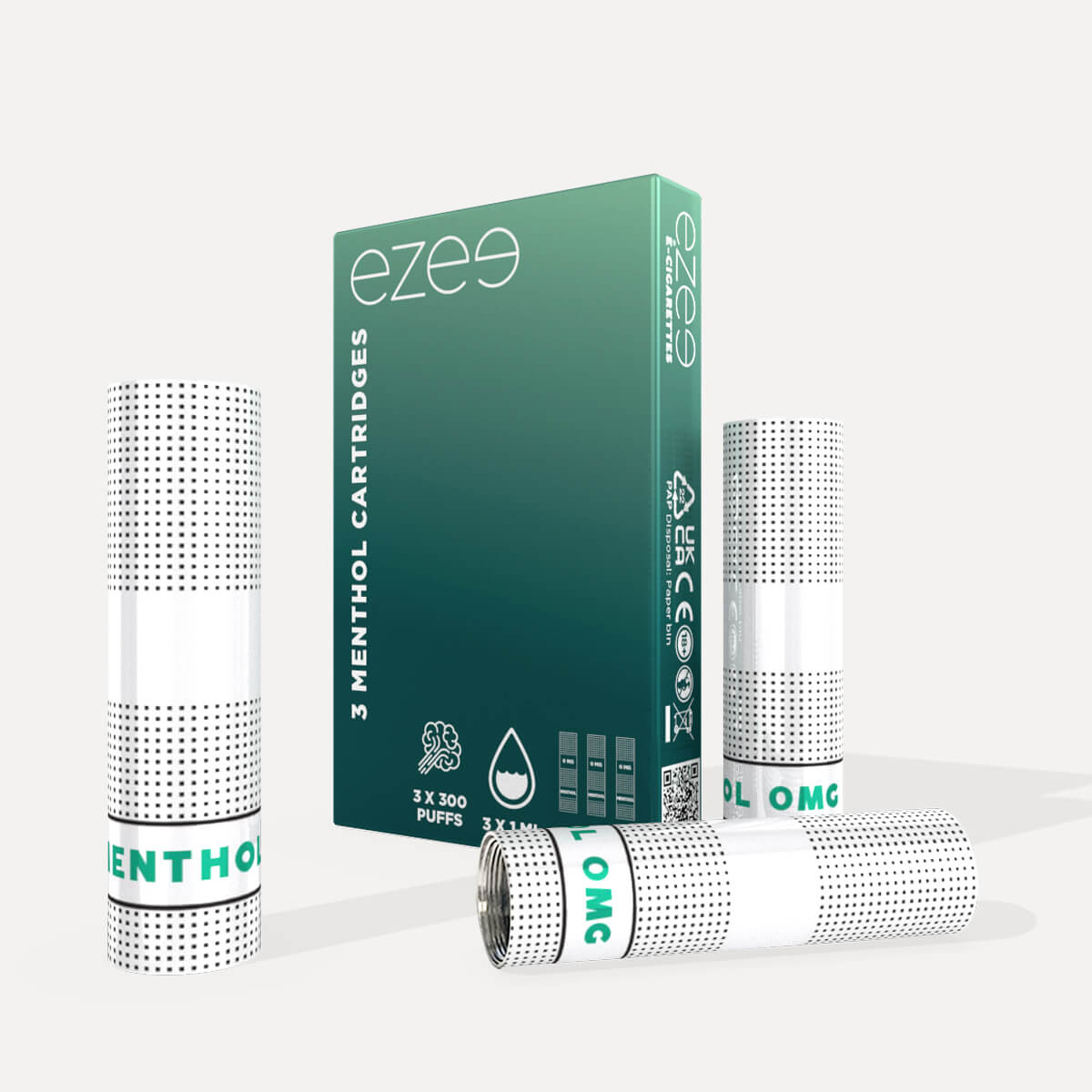 Ezee Cigalike Kit de inicio Blanco - Mentol Sin Nicotina