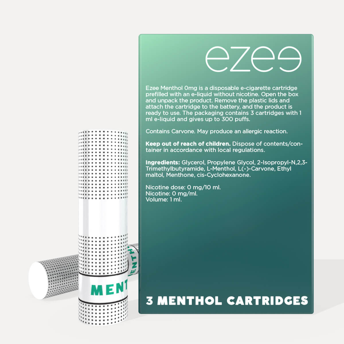 Ezee Cigalike Cartuchos de Mentol Sin Nicotina (x3)