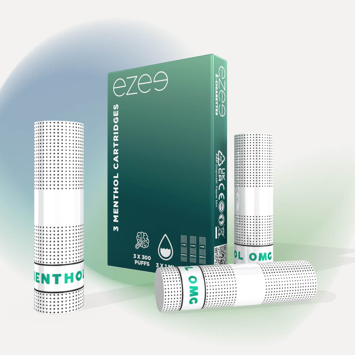 Ezee Cartuchos Mentol Sin Nicotina (x3)