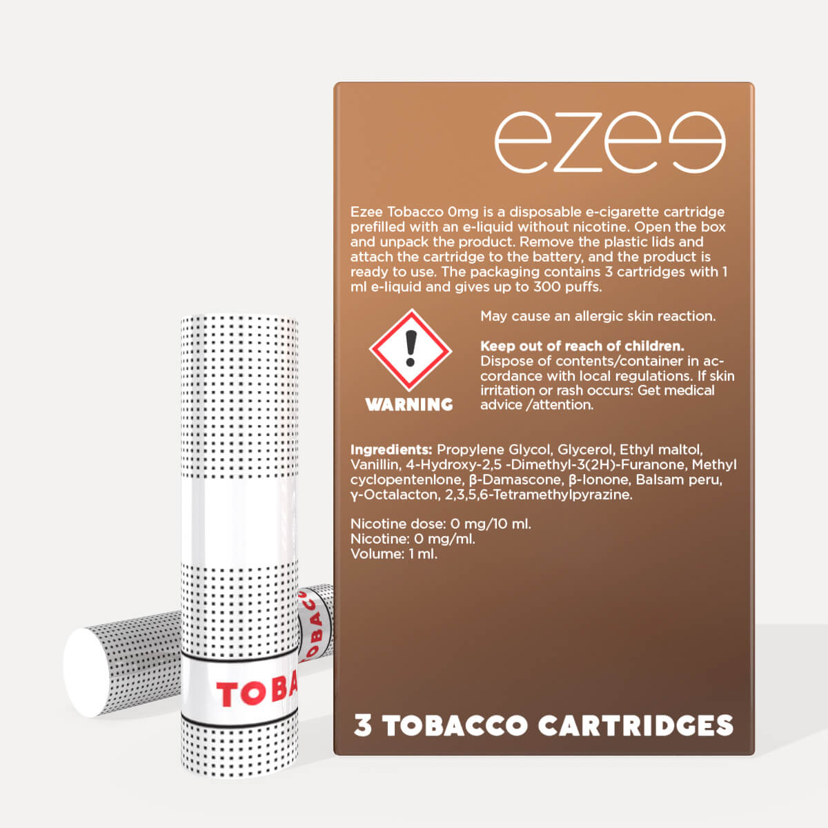 Ezee Cigalike Cartuchos de Tabaco Sin Nicotina (x3)