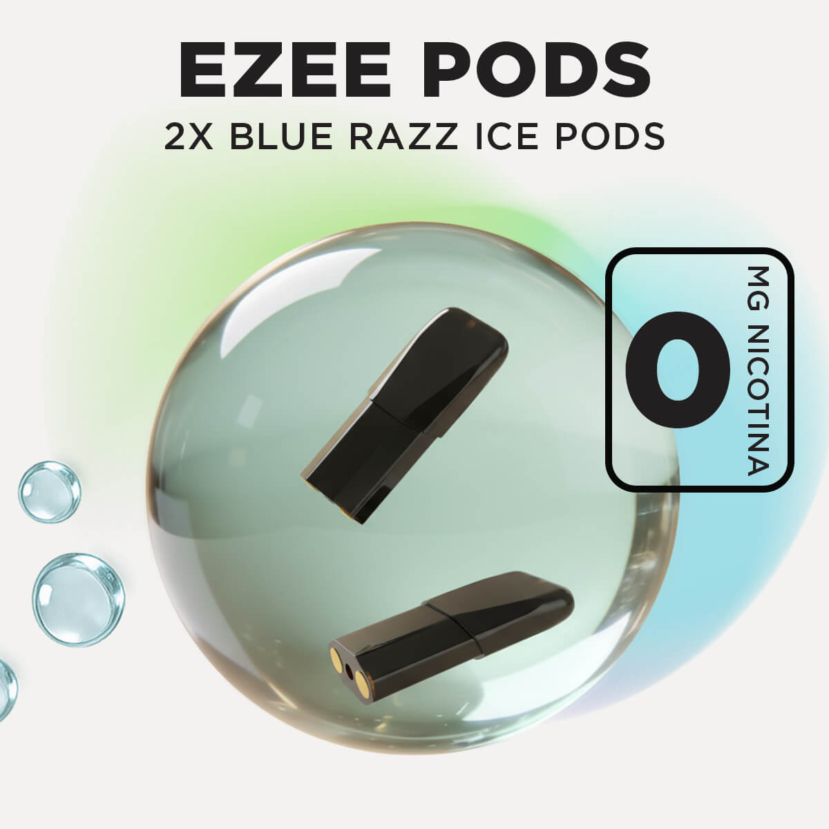 Ezee Next Pods Desechables Sabor Blue Razz Ice Sin Nicotina (Pack de 2)