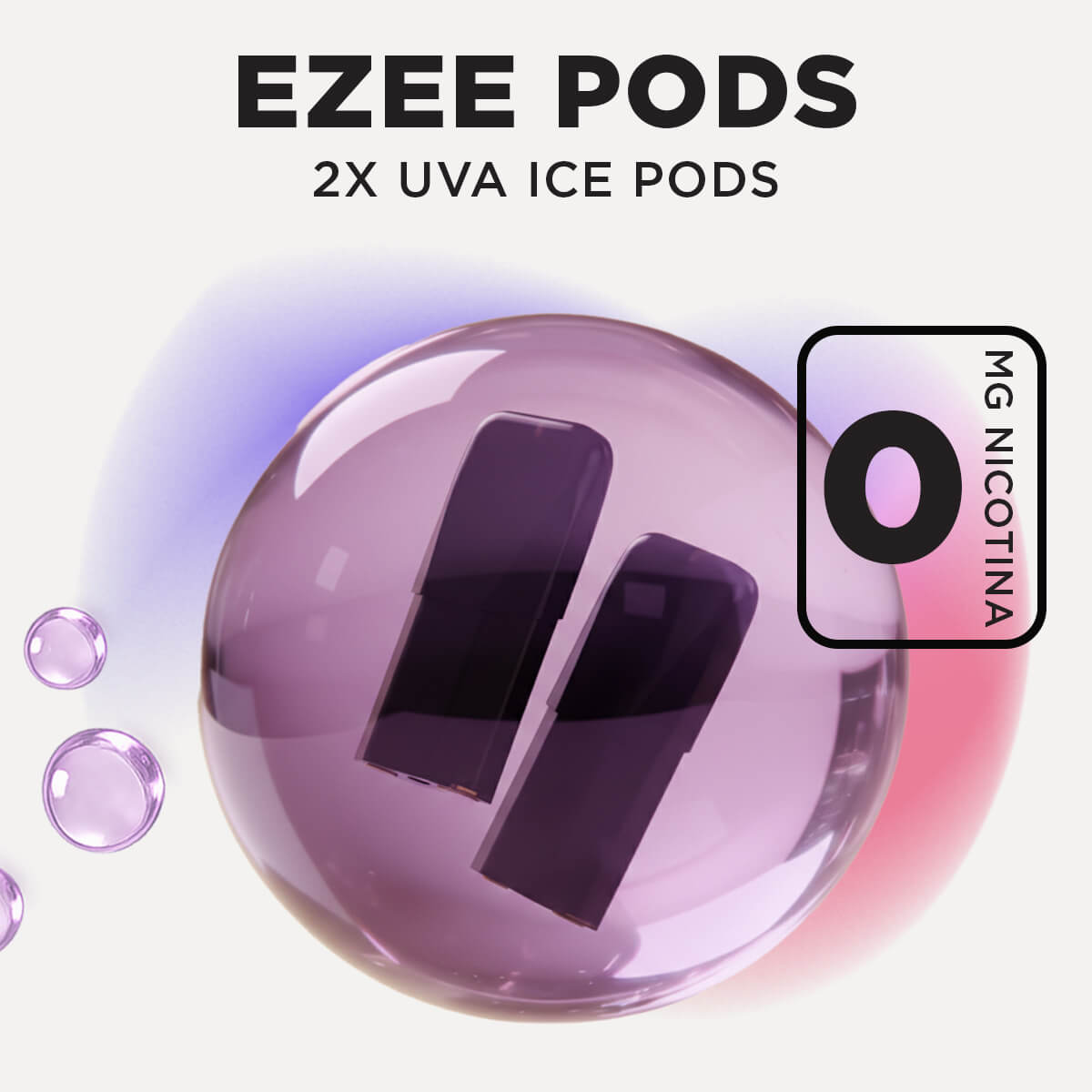 Ezee Next Pods Desechables Sabor Uva Ice Sin Nicotina (Pack de 2)