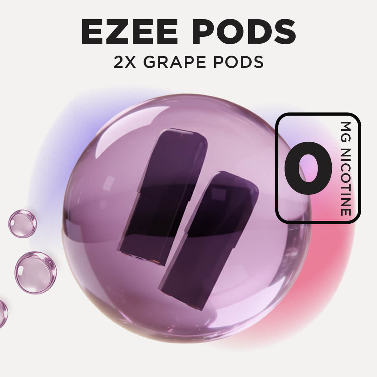 Ezee Next Pods Desechables Sabor Uva Ice Sin Nicotina (Pack de 2)