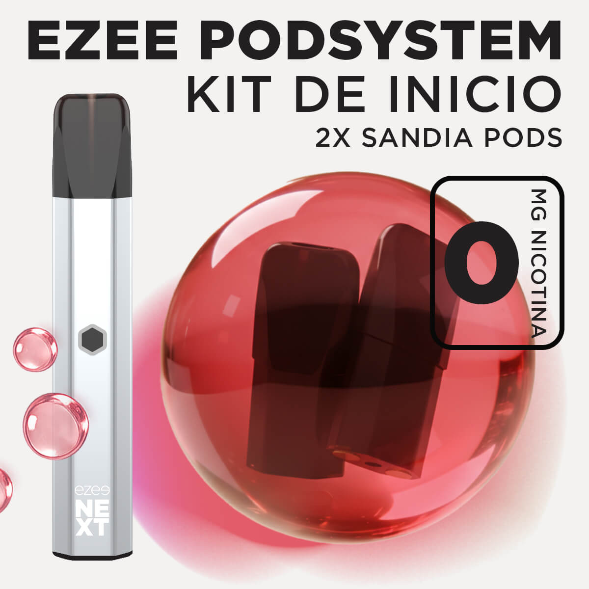 Ezee Next Pod Kit de inicio Plata - Sandía Ice Sin Nicotina