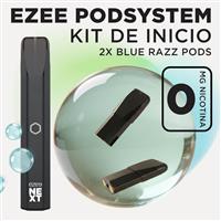 Ezee Next Pod Kit de inicio Negro - Blue Razz Ice Sin Nicotina