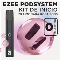 Ezee Next Pod Kit de inicio Negro - Limonada rosa Sin Nicotina