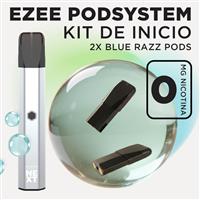 Ezee Next Pod Kit de inicio Plata - Blue Razz Ice Sin Nicotina