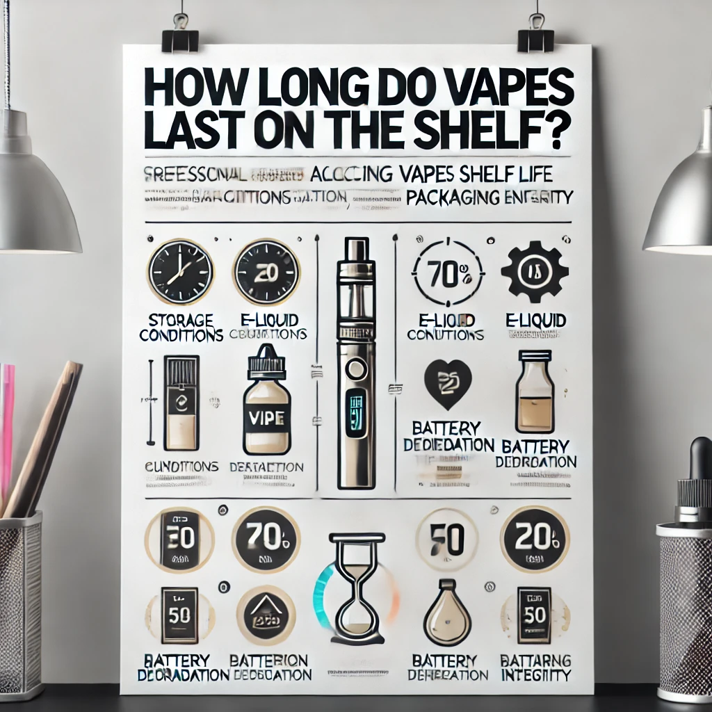 ¿Cuánto duran los vapes en el estante?